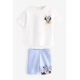 thumbnail image 5 of Camiseta de manga corta con estampado completo de Minnie para niñas, conjunto de ropa de verano, camiseta de Disney a la moda, trajes informales para niños pequeños, 2 piezas, 5 of 5