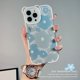 thumbnail image 1 of ZHAOCHENG Funda protectora de flores para iPhone 13promax, funda protectora de flores transparente para niñas (Frangipani azul), 1 of 4