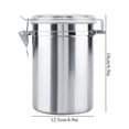 thumbnail image 4 of Coffee Container Stainless Steel Coffee Container Storage Jar For Sugar Storage Jar For Bean Stainless Steel Coffee Container Vacuum Sealed Storage Jar For Sugar Tea Bean1800ml, 4 of 8