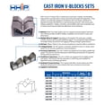 thumbnail image 3 of HHIP Juego de bloques en V de hierro fundido de 5 x 2-1/2 x 3-1/8 pulgadas (3402-1003), 3 of 5
