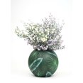thumbnail image 3 of Handpainted Glass Vase - Tropical Flower Vase - Decorative Design - Home Decor - 6 Inch Round Unique Piece for Floral Arrangements, 3 of 6