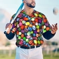 thumbnail image 4 of Fotbe Easter Eggs2 Baseball Jersey Shirt for Men and Women, Casual Short Sleeves Button Down T-Shirt-3X-Large, 4 of 9