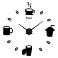 thumbnail image 1 of Pegatinas de reloj de pared DIY modernas sin marco, sin tictac, decorativas, redondas y silenciosas para Negro, 1 of 4