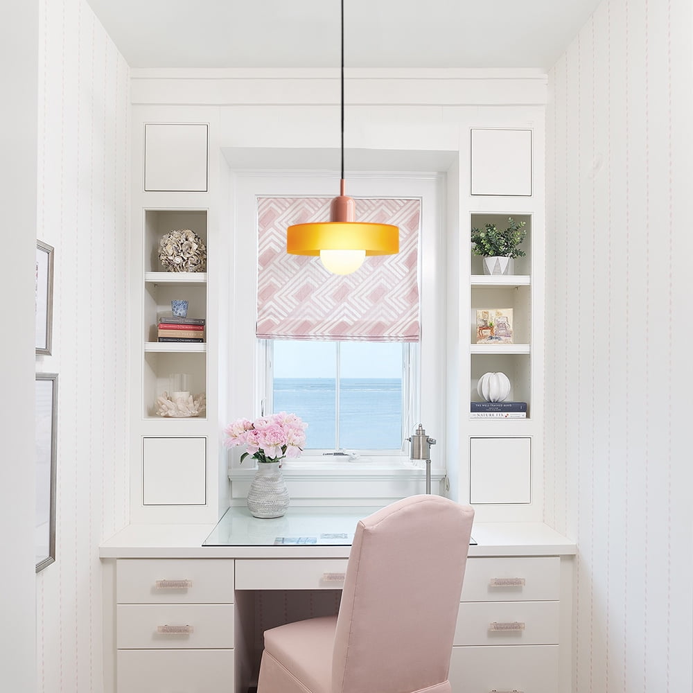 Mid Century Pendant Light: Modern Ceiling Pendant Lamp for Kitchen Island : Small Glass Hanging Light Fixtures for Diningroom