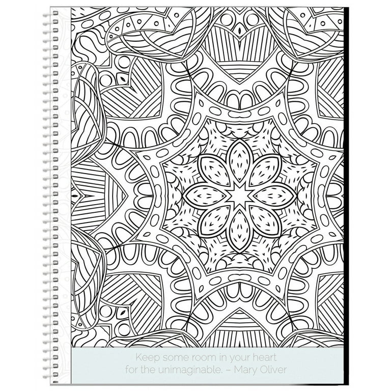 Color Your Day! - an Adult Coloring Book - Includes Colored Pencils -  Inspirational Quotes - Spiral Bound - 8.5 x 11 