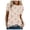Beige, variant on T Shirts for Women Crew Neck Fashion Casual Short Sleeve Top Cactus Print Hawaiian Shirts For Women