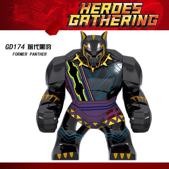 73 Style Disney Anime Figure Wolverine The Thing Spide Building Blocks Ant-Man Black Panther Toys For Children Boy Gift Gao Jinjia LED