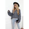 thumbnail image 3 of Pulls Femmes Robe Oversize Manches Longues Sexy hors Épaule Couleur Bloc Pull Pull Tops, 3 of 6