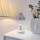 thumbnail image 3 of Desk Lamp Retro Lotus Leaf Ingenious Lovely 3 Light Sources Small Table Night Lamp for Girls Bedroom White, 3 of 5