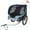 Black+ Gray, variant on Large Folding Bike Trailer for Dogs, 120LB Capacity All-Terrain Pet Carrier with Durable Steel Frame, Dog Bike Trailer for Cycling, Jogging, Camping and Outdoor Adventures (Grey Blue)