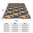 thumbnail image 3 of KLL Burning Rugby Balls Pattern Fleece Throw Blanket,Fleece Throw Blankets for Couch & Bed All Season Use-40"x30", 3 of 7
