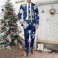 thumbnail image 2 of TSADFHJI Tenues d'Été Hommes Automne Costume Pantalon Veste S Bleu, 2 of 6