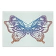 thumbnail image 1 of Butterfly Cutting Board, Madam Butterfly Wings with Human Eyes Retro Tattoo Freedom Theme Nature, Decorative Tempered Glass Cutting and Serving Board, in 3 Sizes, by Ambesonne, 1 of 2