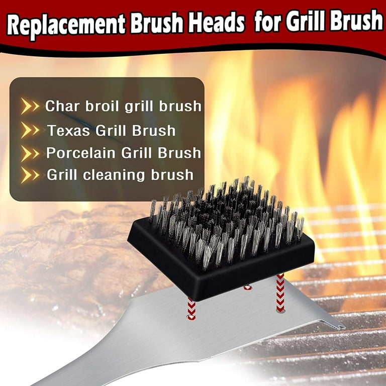 2pcs 17 Grill Brush for Outdoor Grill Stainless Grill Cleaner Brush and  Scraper