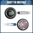 thumbnail image 4 of Universal Engine Start Stop Button Cover, Car One Click Push Start Button Ring Sticker Faux Crystal Rhinestone Ignition Button Trim Pink, 1 Set, 4 of 7