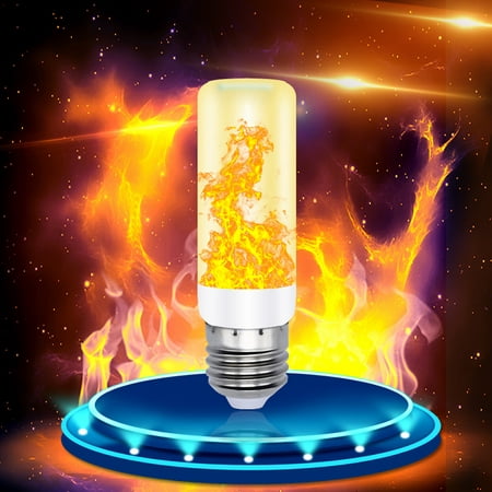 3 Modes E27 LED Flame Effect Fire Light Bulb Flickering Lamp Party Home Room Decor Yellow