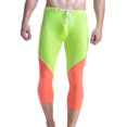thumbnail image 3 of ZZwxWA Men's Swimwear Pants Drawstring Elastic Waistband Bottoms Underwear Men Training Fitness 3/4 Compression Tights Leggings, 3 of 3
