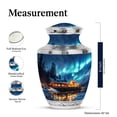 thumbnail image 2 of KARYLIZ Aurora Borealis Small Urn For Human Ashes Keepsake - Urn For Burial In Ground - Urn For Woman Human Ashes - Urn For Human Ashes For Mother - Mini Urn For Human Ashes(Combo 10" & 3", 2Pcs), 2 of 2