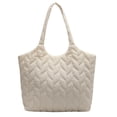 thumbnail image 1 of Nvzi Bolsa de lona de esponja para compras de verano, bolsos de hombro, color blanco, 1 of 4