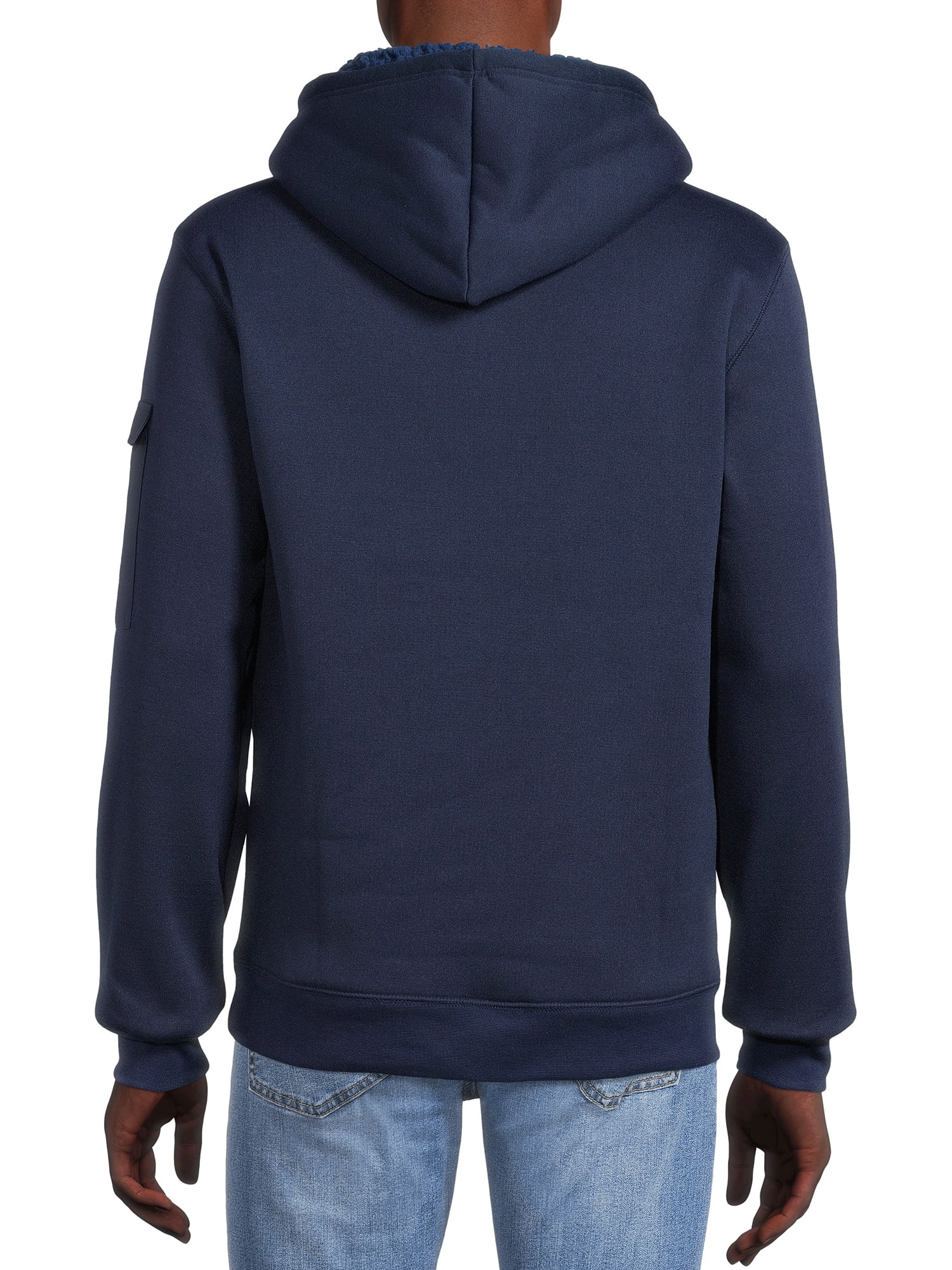 Tahari Men's Fleece Pullover Hoodie with Cargo Pocket on Sleeve, Sizes S-3X