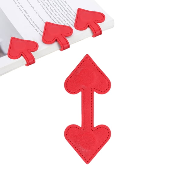 Magnetic Bookmarks, Heart Shape Book Marks Magnet Page Markers for Book Reading Men Women Teacher Reader Book Lover Writers, Red
