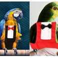 thumbnail image 3 of Bird Diapers,2 pcs Parrot Suit Cockatiels African Grey Diapers Duck Diapers Bird Christmas Dress up Pet Cotton(Red+Black,XL), 3 of 4