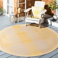thumbnail image 2 of Safavieh Courtyard Benjamin Plaid Indoor/Outdoor Area Rug, Gold/Beige, 6'7" x 6'7" Round, 2 of 9