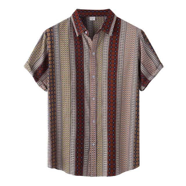 Playeras Hombre Deportivas Camisa Informal Con Estampado Floral Para Hombre, Camisa De Manga Corta Con Cuello Vuelto
