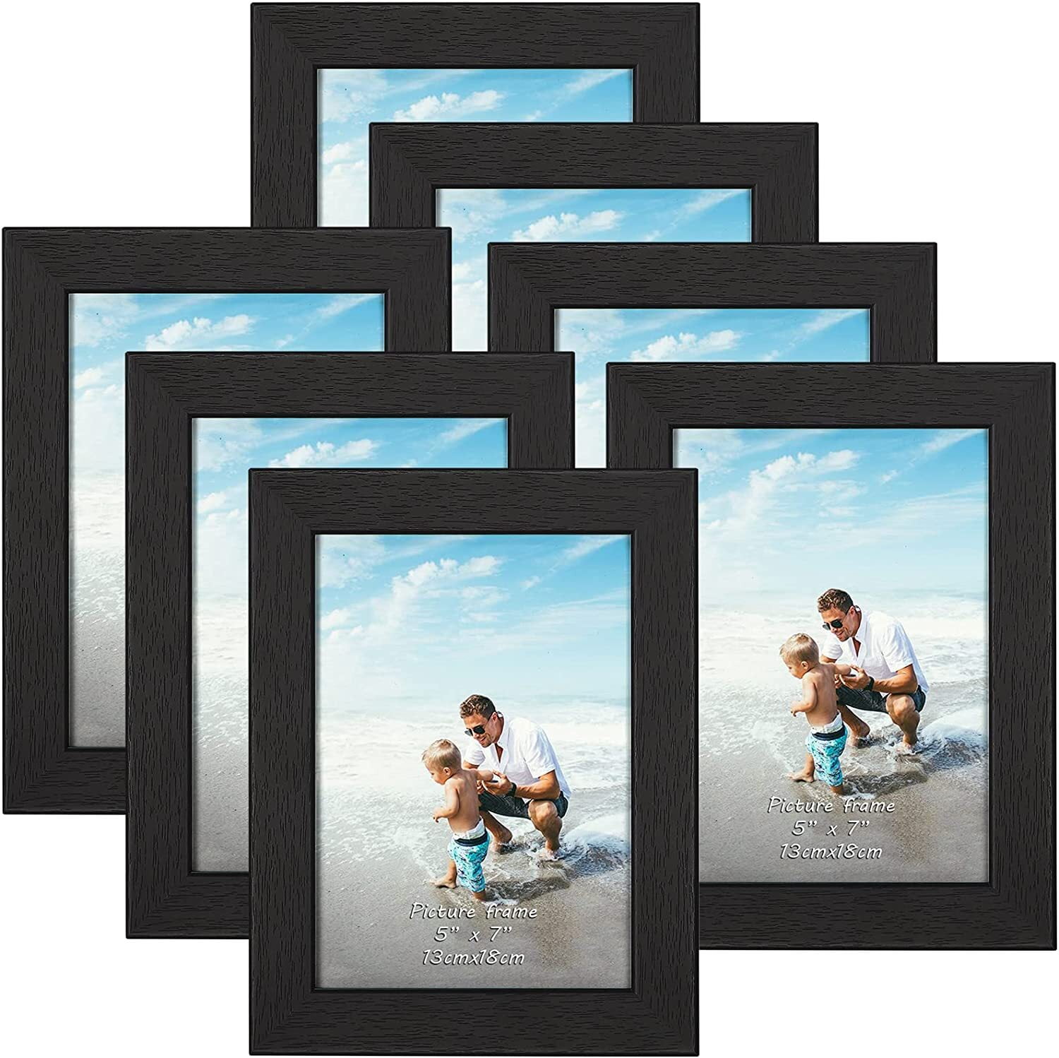 5x7-picture-frame-set-of-7-black-5-by-7-photo-frames-for-wall-and