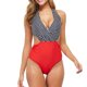 thumbnail image 1 of Bikini de una pieza estampado adelgazante con cubierta de vientre sin espalda cómoda y elegante para mujer OAVQHLG3B Store lin121212, 1 of 4