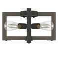 thumbnail image 2 of Hunter - Woodburn 4-light Noble Bronze, Large Flush Mount Light, Dimmable, Modern Style, Square Shaped, for Bedrooms, Kitchens, Dining, Living Rooms - 19818, 2 of 5