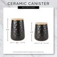 thumbnail image 6 of DII Kitchen Accessories Textured Matte Ceramic Canister Set, Sage, Dimple, 2 Piece, 6 of 9