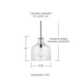 thumbnail image 3 of Capital Lighting 325712AD 1 Light 15" Tall Pendant - Brass, 3 of 7