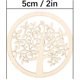thumbnail image 2 of Mini Árbol de la Vida TUNC Redondo de 48 Piezas Escultura de Placa de Madera Sin Terminar 2 Pulgadas Sencillez, 2 of 5