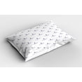 thumbnail image 2 of Ambesonne Cat Pillow Sham 2 Pack, Pattern of Kitten Eyes Whiskers, 36"x20", Indigo White, 2 of 3