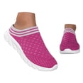 thumbnail image 3 of YLYL Women Knit Mules Chunky Heel Slip on Arch Support Breathable Mesh Comfortable Casual Walking Shoes, 3 of 9