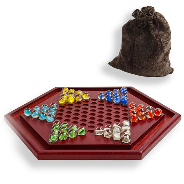 Checkers Chinese Chess Bead Game Board Kids Adult Toy Glass Marbled Colored Desktop Strategy Gift Pieces Party Stained Glass