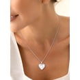 thumbnail image 3 of U7 Heart Shaped Silver Pendant Photo Locket Necklace for Women Daughter Graduation Mother's Day Valentine Personalized Memorial Gift Custom Love Heart Necklaces, 3 of 8