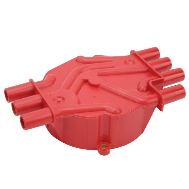 Crab Style Distributor Cap Set, Simple Installation 120142 Wear Resistant Car Distributor Cap Rotor Set for C1500 Black,Red