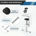 thumbnail image 3 of Uxcell Desk Table Mount Clamp 2" Hole Dia Adjustable Bracket C-Clamp Frameless Cantilever Bracket Clip with Adjustable Screw Steel Ball Handle for Microphone Arm Lamp Stand, Black, 3 of 7