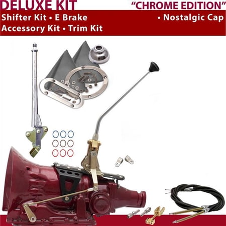 American Shifter TH350 Shifter Kit 12 in. E Brake Cable Clevis Trim Kit for CDEAD
