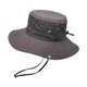 thumbnail image 3 of Sombrero Bucket Sombrero Ancho Transpirable Poliéster Sombrero Pescador con Correa Ajustable Protección Solar Adecuado para Vacaciones de Viaje Playa Café, 3 of 6