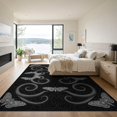 thumbnail image 3 of ODIKA 9'x12' Washable Area Rug Non-Slip, Chair-Friendly Gothic Serpent Snake Wing Mystical Moody Witchy Whimsical Moth for Dining Room, Basement, Large Office, 3 of 7