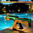 thumbnail image 3 of WonderStone Large Size Electric Water Blaster,Automatic Waterproof Light-Up Squirt Blaster, 650ml Water Storage,Long Range (25-32ft),Perfect for Adults & Kids Ages 8-12,Ideal for Pool Games,Yellow, 3 of 10