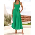 thumbnail image 2 of Vestido ZESICA de verano sin mangas, halter, midi, verde, para mujer, 2 of 7