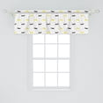 thumbnail image 2 of Ambesonne Dachshund Window Valance, Bicolour Dogs and Hearts, 42" x 18", Black Mustard and White, 2 of 3
