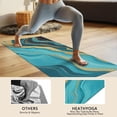 thumbnail image 4 of Blue Gold Wave Marble Pattern Hot Yoga Mat Towel Non Slip for Hot Yoga - Quick-Drying Yoga Mat Cover with 4 Corner Pockets with Travel Bag - Hot Yoga Towel Non Slip 70"x26", 4 of 6