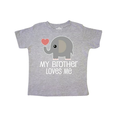 

Inktastic My Brother Loves Me Elephant Gift Toddler Boy or Toddler Girl T-Shirt