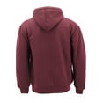 thumbnail image 2 of Men's Heavyweight Thermal Zip Up Hoodie Warm Sherpa Lined Sweater Jacket (Burgundy, XL), 2 of 4