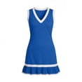 thumbnail image 4 of Bixock Summer Dresses for Women,Women's Casual Dresses V Neck Solid Color Sleeveless Tank Dresses High Waist A Line Vacation for Women with Pockets T-shirt Sundresses, 4 of 6
